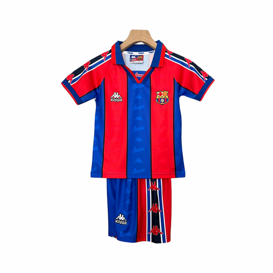 Camiseta y Pantalón Corto Niño FC Barcelona Retro Home 95/97