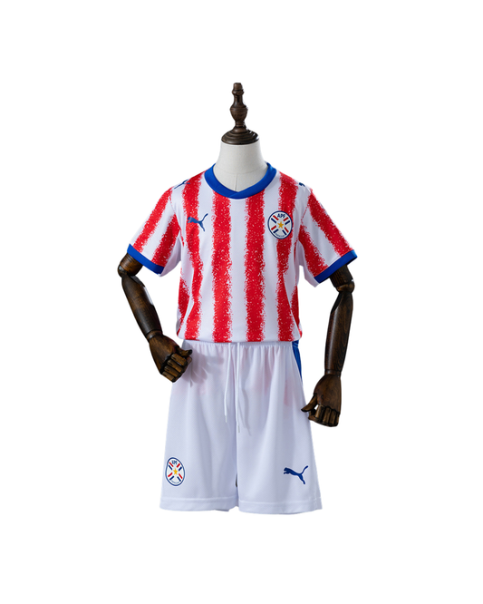 Camiseta y Pantalones Cortos para Niño Paraguay Home 26/27