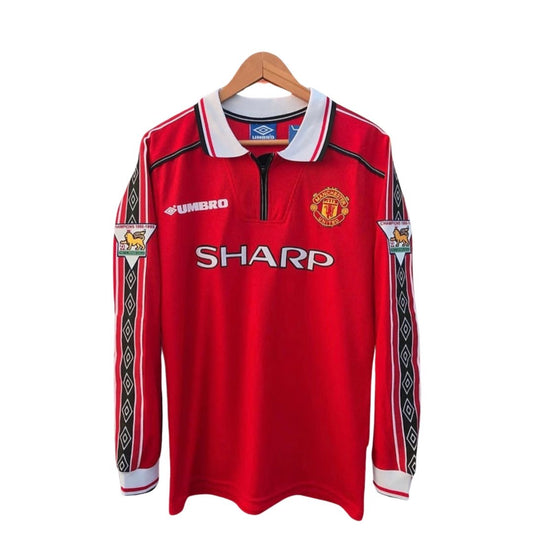 Camiseta retro Manchester United Home manga larga 98/99 - Con Patch
