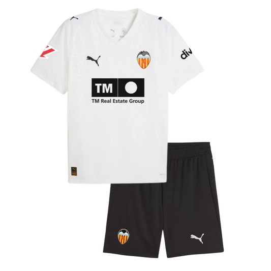 Camisa y Pantalones Cortos para Niños Valencia Home 25/26