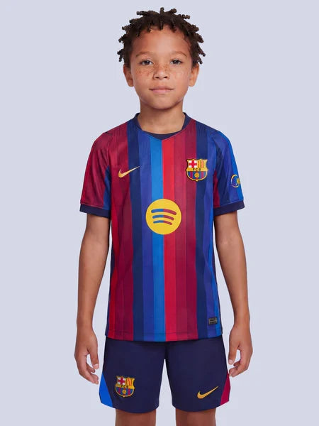Camisa e Pantalones Cortos para Niño FC Barcelona Home 26/27