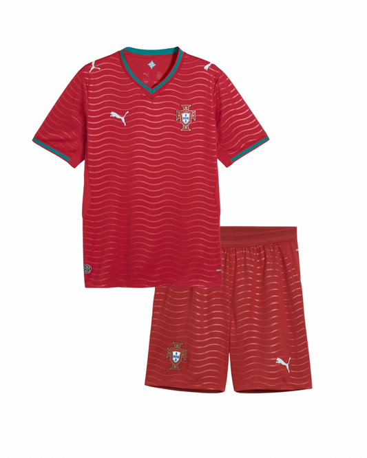 Camisa e Pantalones Cortos para Niño Portugal Home 26/27