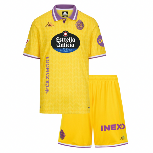 Camisetas y Pantalones Cortos Niños Real Valladolid Third 25/26
