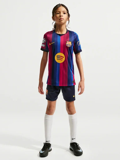 Camisa e Pantalones Cortos para Niño FC Barcelona Home 26/27
