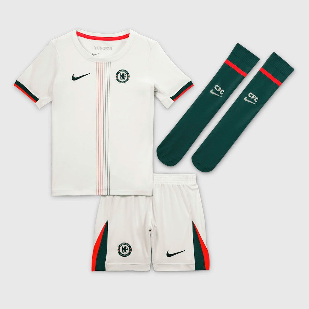 Camisa y Pantalones Cortos para Niños Chelsea Away 25/26-Con Medias