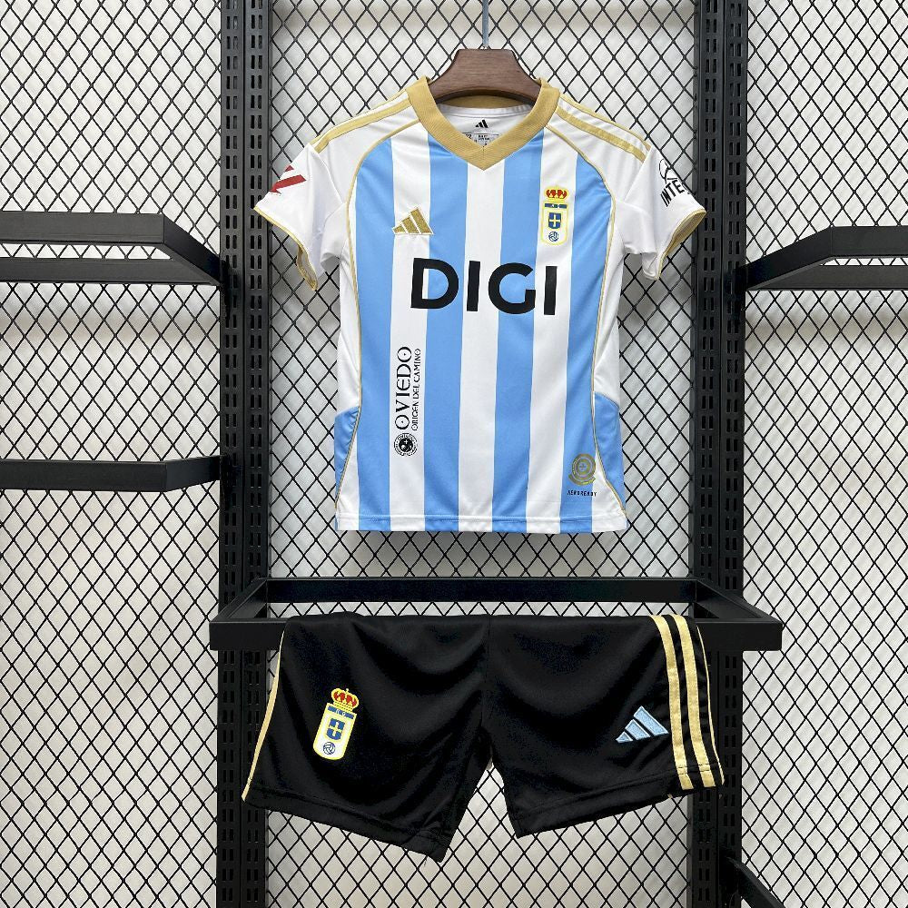 Camisetas y Pantalones Cortos Niños Real Oviedo Third 25/26