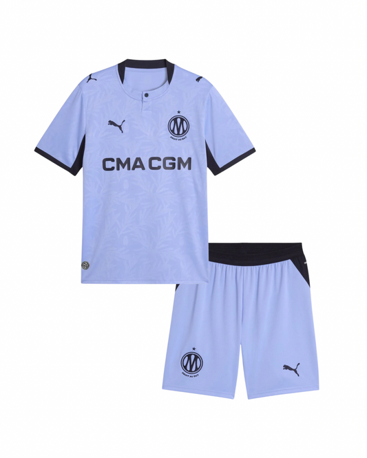 Camiseta y Pantalones Cortos para Niños Olympique de Marseille Third 26/27