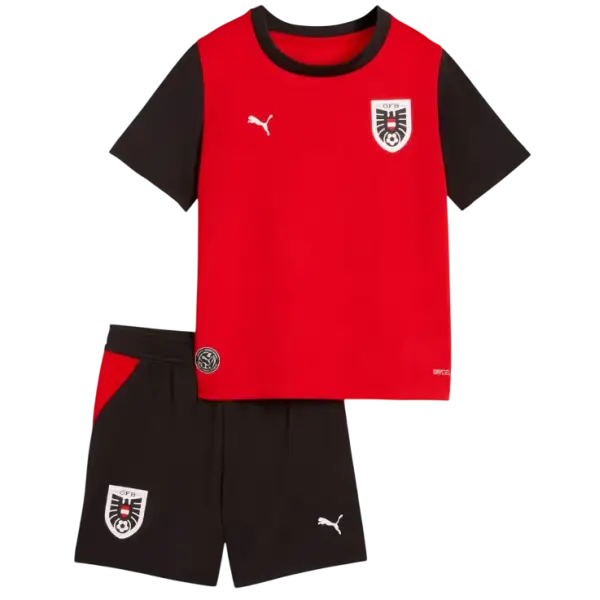 Camiseta y Pantalon Corto para Nino Austria Home 26/27