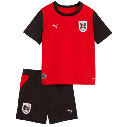 Camiseta y Pantalon Corto para Nino Austria Home 26/27