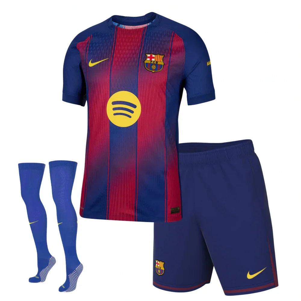 Camisa e Pantalones Cortos para Niño FC Barcelona Home 25/26 - Con Medias