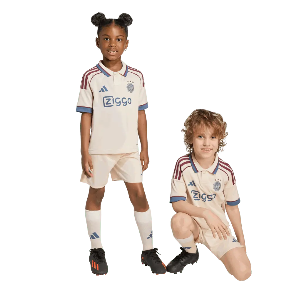 Camiseta y Pantalones Cortos para Niños Ajax Third 25/26