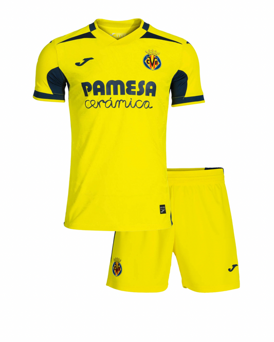 Camisetas y Pantalones Cortos Niños Villarreal Home 26/27