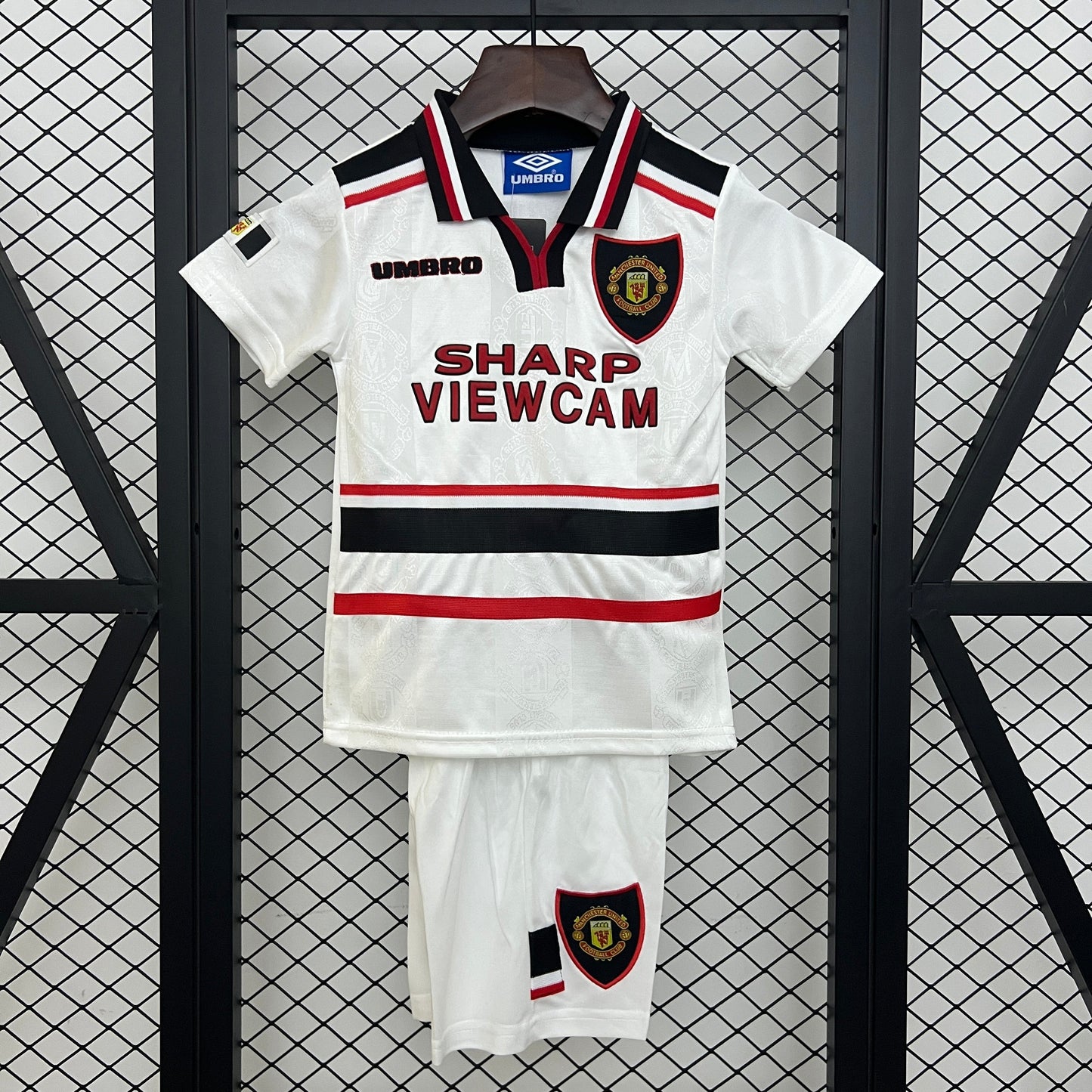 Camiseta y Pantalones Cortos para Niño Manchester United Retro 97/98