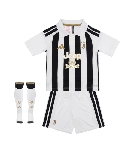 Camisa y Pantalones Cortos para Niños Juventus Home 26/27 - Con Calzettoni