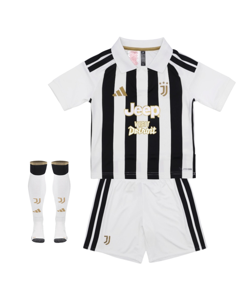 Camisa y Pantalones Cortos para Niños Juventus Home 26/27 - Con Calzettoni
