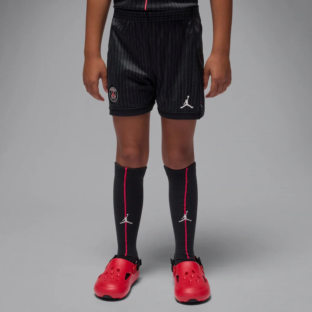 Camisa e Pantalones Cortos para Niños PSG Jordan Fourth 25/26 - Con Medias