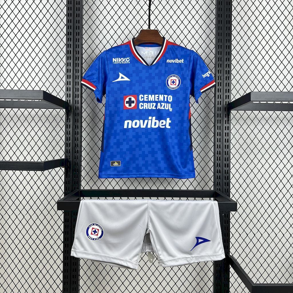 Camisa e Pantalones Cortos para Niño Cruz Azul Home 25/26
