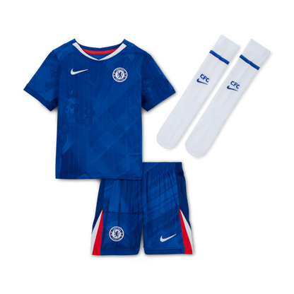 Camisa y Pantalones Cortos para Niños Chelsea Home 25/26-Con Medias