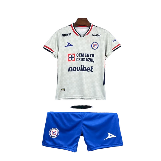 Camisa e Pantalones Cortos para Niño Cruz Azul Away 25/26