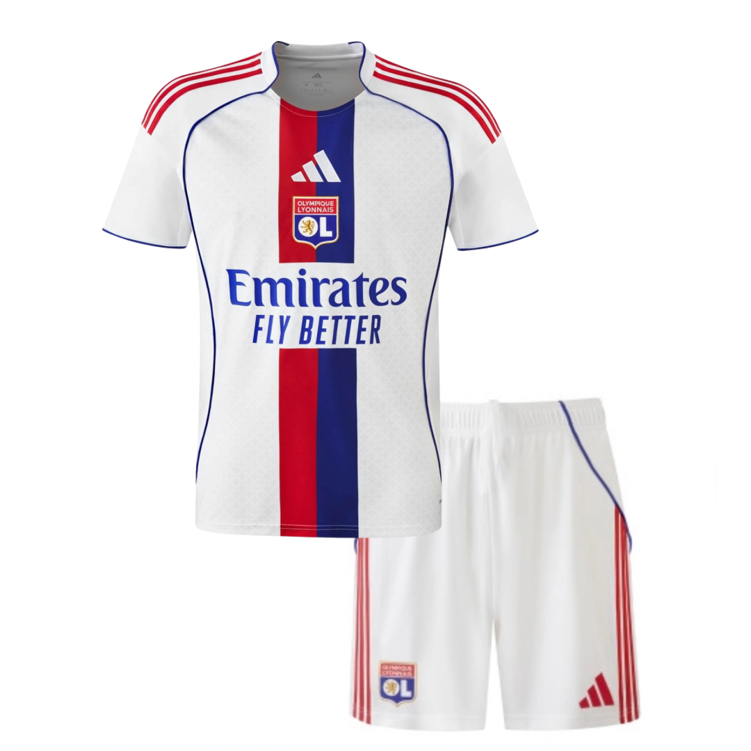 Camiseta y Pantalones Cortos para Niños Lyon Home 25/26