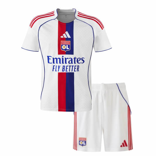 Camiseta y Pantalones Cortos para Niños Lyon Home 25/26