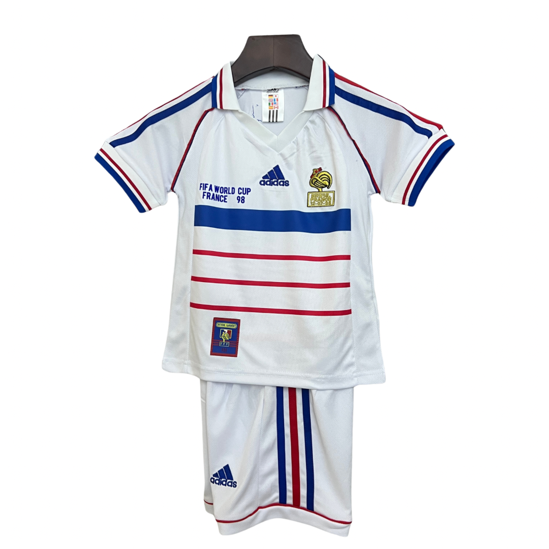 Camisa e Pantalones Cortos para Niño Retro Francia Away 1998