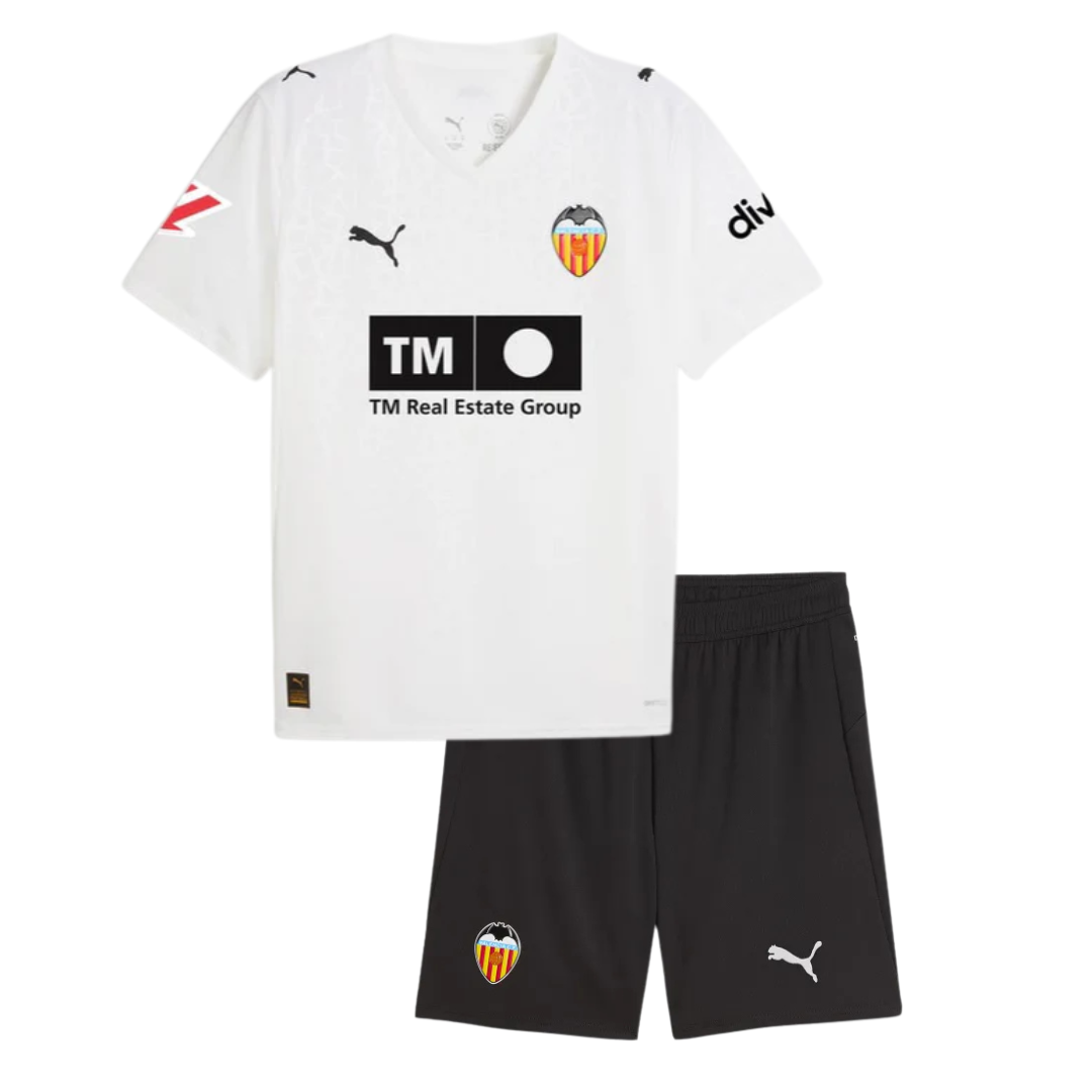 Camisa y Pantalones Cortos para Niños Valencia Home 25/26