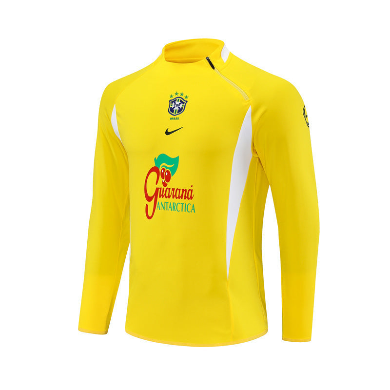 Camiseta de entrenamiento retro de manga larga del Brasil 2002