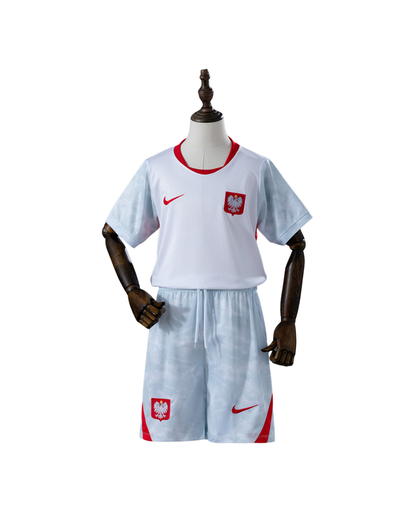 Camiseta y Pantalones Cortos para Niño Polonia Home 26/27