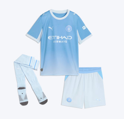 Camisa e Pantalones Cortos para Niños Manchester City Home 26/27 - Con Medias