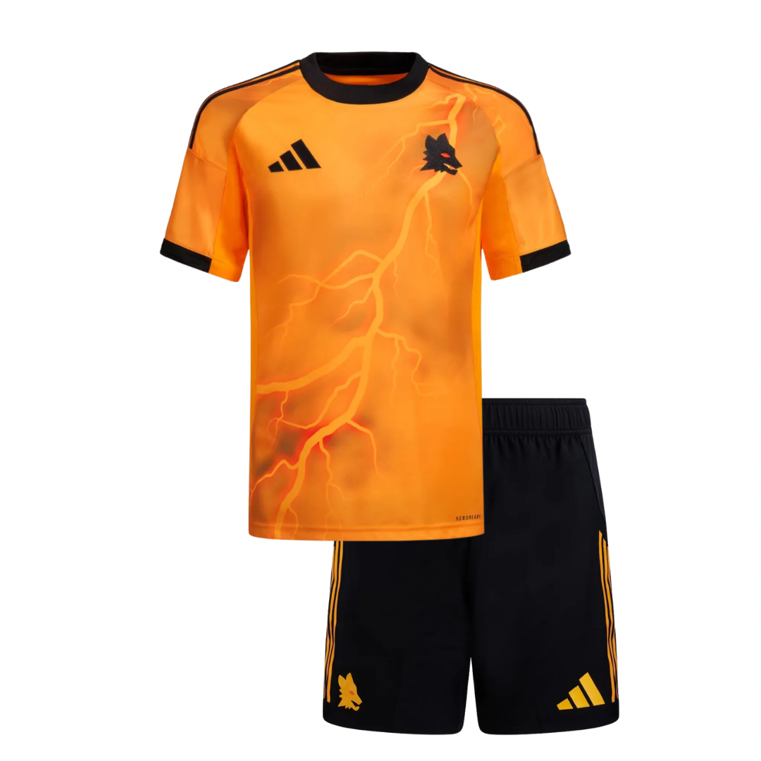 Camisa y Pantalones Cortos para Niños Roma Away 25/26