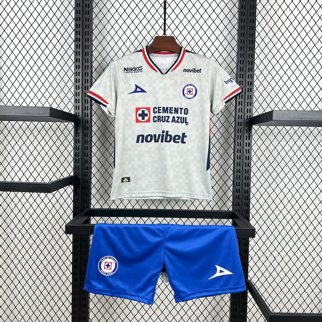 Camisa e Pantalones Cortos para Niño Cruz Azul Away 25/26