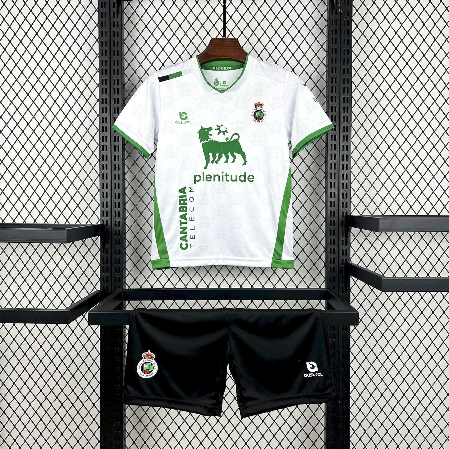 Camisa e Pantalones Cortos para Niño Racing Santander Home 25/26