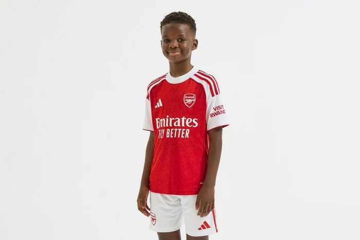 Camisa y Pantalones Cortos para Niños Arsenal Home 25/26 Con Medias