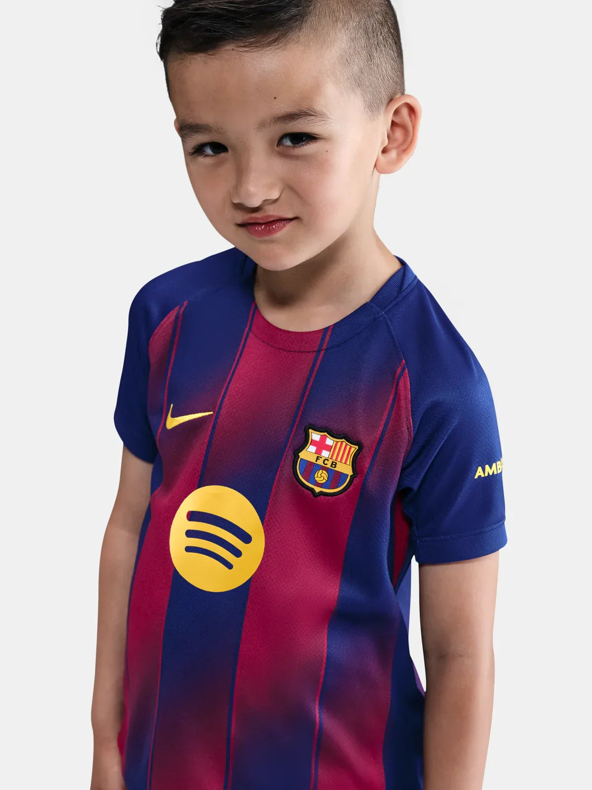 Camisa e Pantalones Cortos para Niño FC Barcelona Home 25/26 - Con Medias