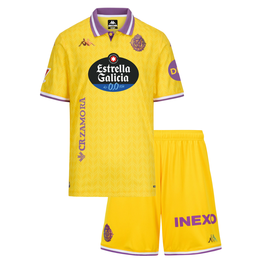 Camisetas y Pantalones Cortos Niños Real Valladolid Third 25/26