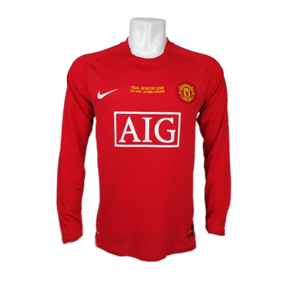 Camiseta retro Manchester United Home  manga larga 2007/2008