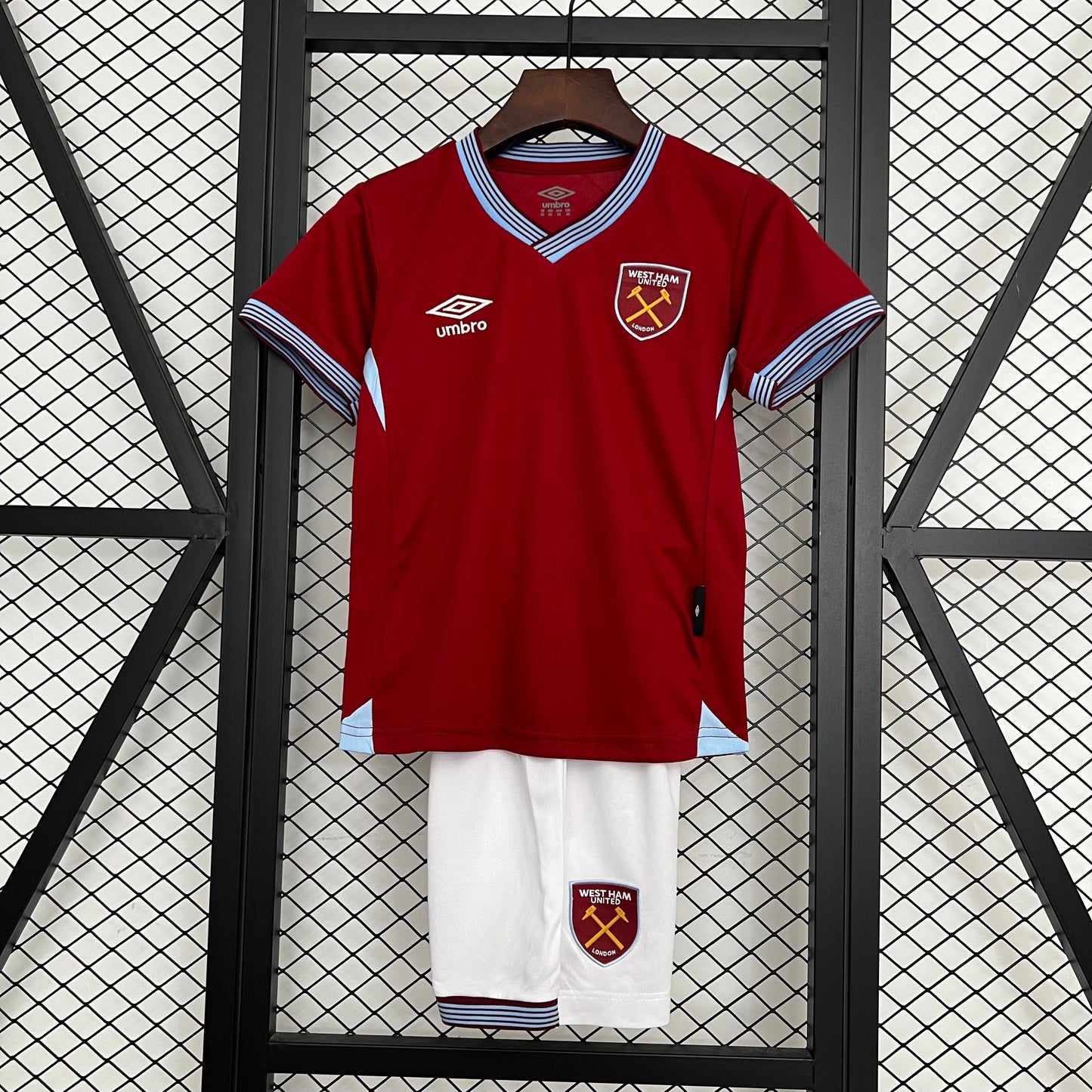 Camiseta y Pantalones Cortos para Niños West Ham United Home 25/26