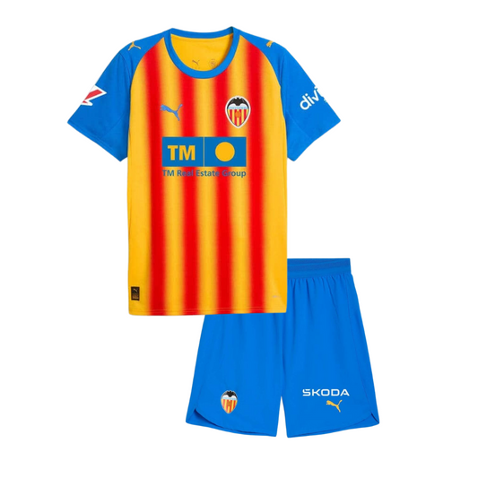 Camisa y Pantalones Cortos para Niños Valencia Third 25/26