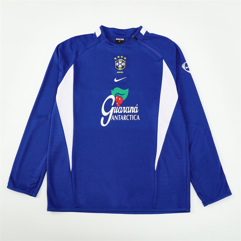 Camiseta de entrenamiento retro de manga larga del Brasil 2002
