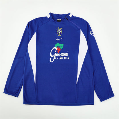 Camiseta de entrenamiento retro de manga larga del Brasil 2002