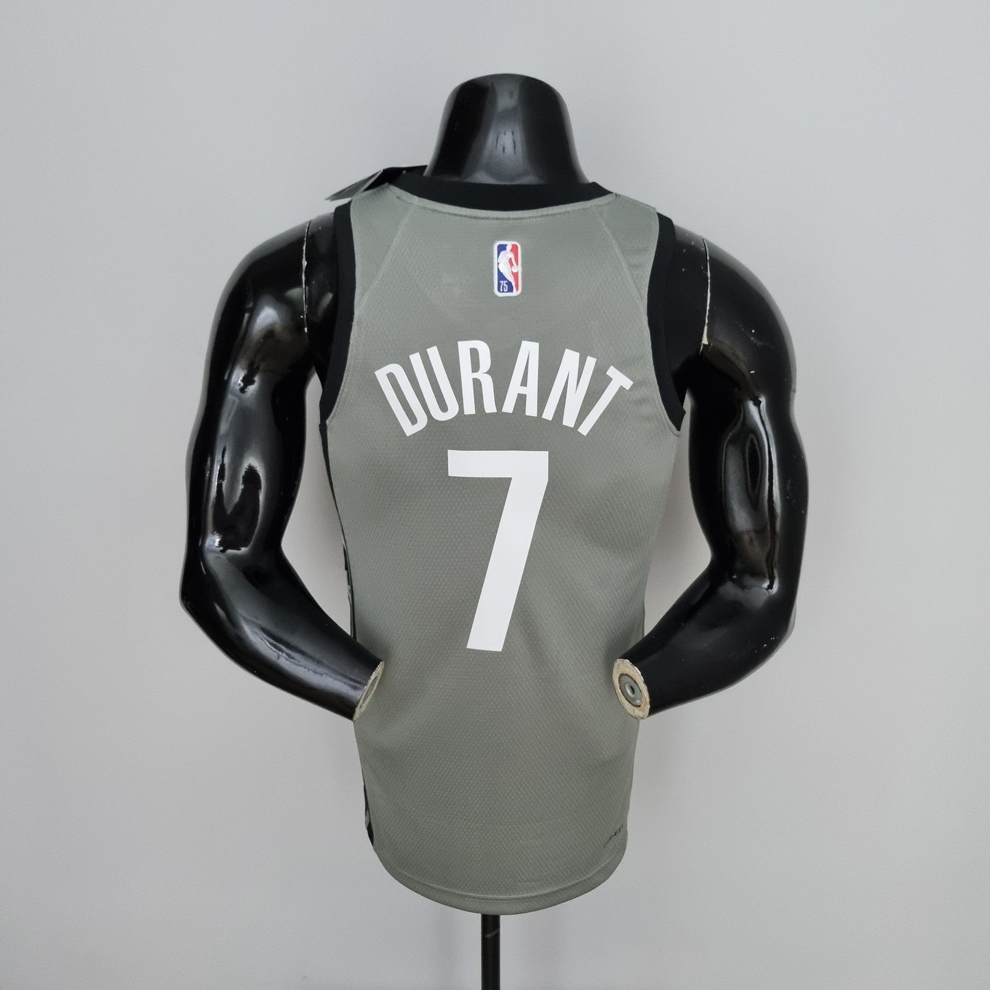 Camiseta NBA 75 Aniversario Durant #7 Brooklyn Nets City Edition Gris