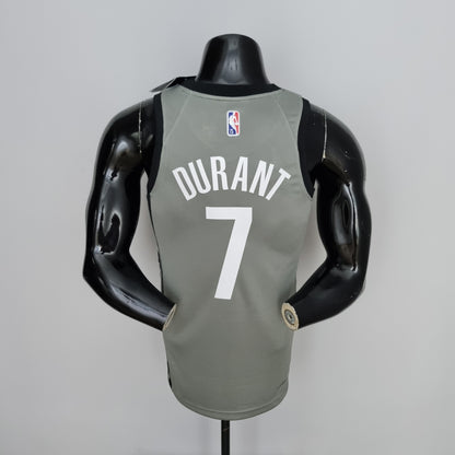 Camiseta NBA 75 Aniversario Durant #7 Brooklyn Nets City Edition Gris