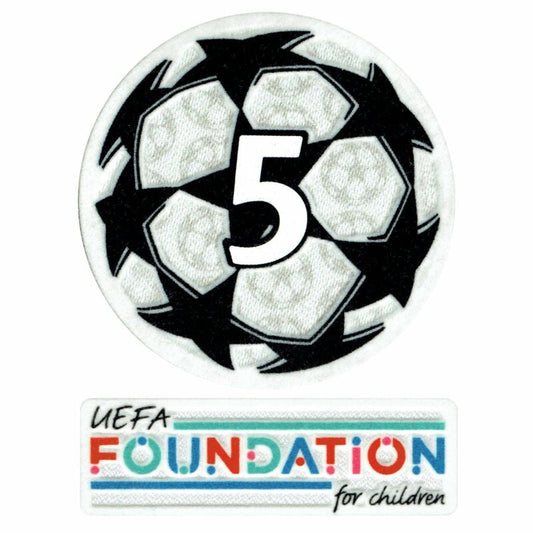 21-23 UCL Starball 5 veces ganador + Juego de parches de la Fundación de la UEFA