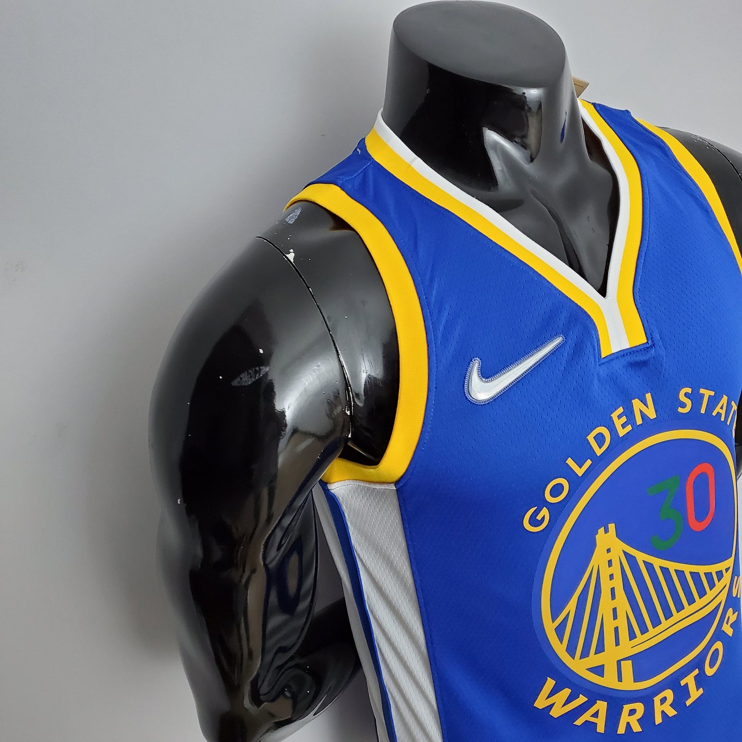 Camiseta 75 Aniversario Golden State Warriors Curry #30 Edición México Azul NBA Jersey