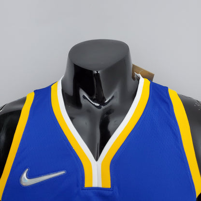 Camiseta 75 Aniversario Golden State Warriors Curry #30 Edición México Azul NBA Jersey