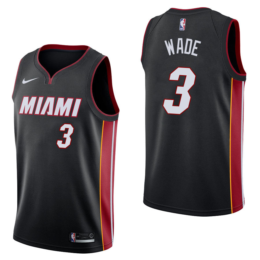 Camiseta NBA Miami Heat Negra - Wade #3