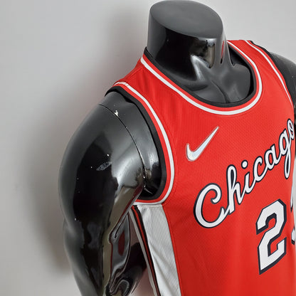 75 Aniversario Temporada 2022 Chicago Bulls JORDAN#23 City Edition Red NBA