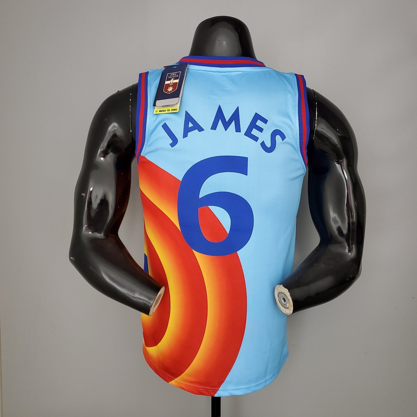 James # 6 Slam Dunk Versión Camiseta Tune Squad Azul de la NBA