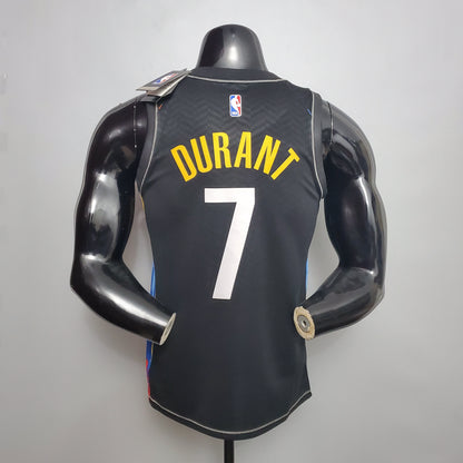 Brooklyn Nets DURANT#7 City Edition Negro NBA Jersey
